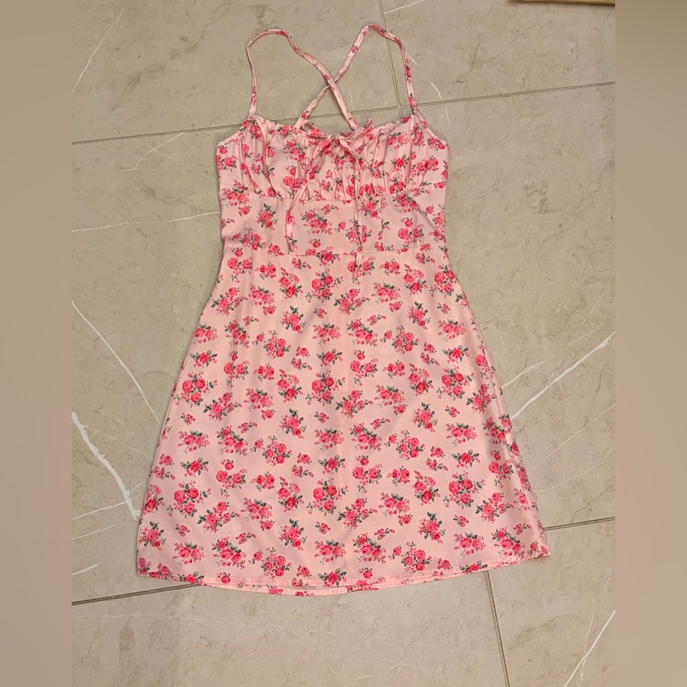 Brand New Floral Print Pink Sundress - Picture 2 of 4